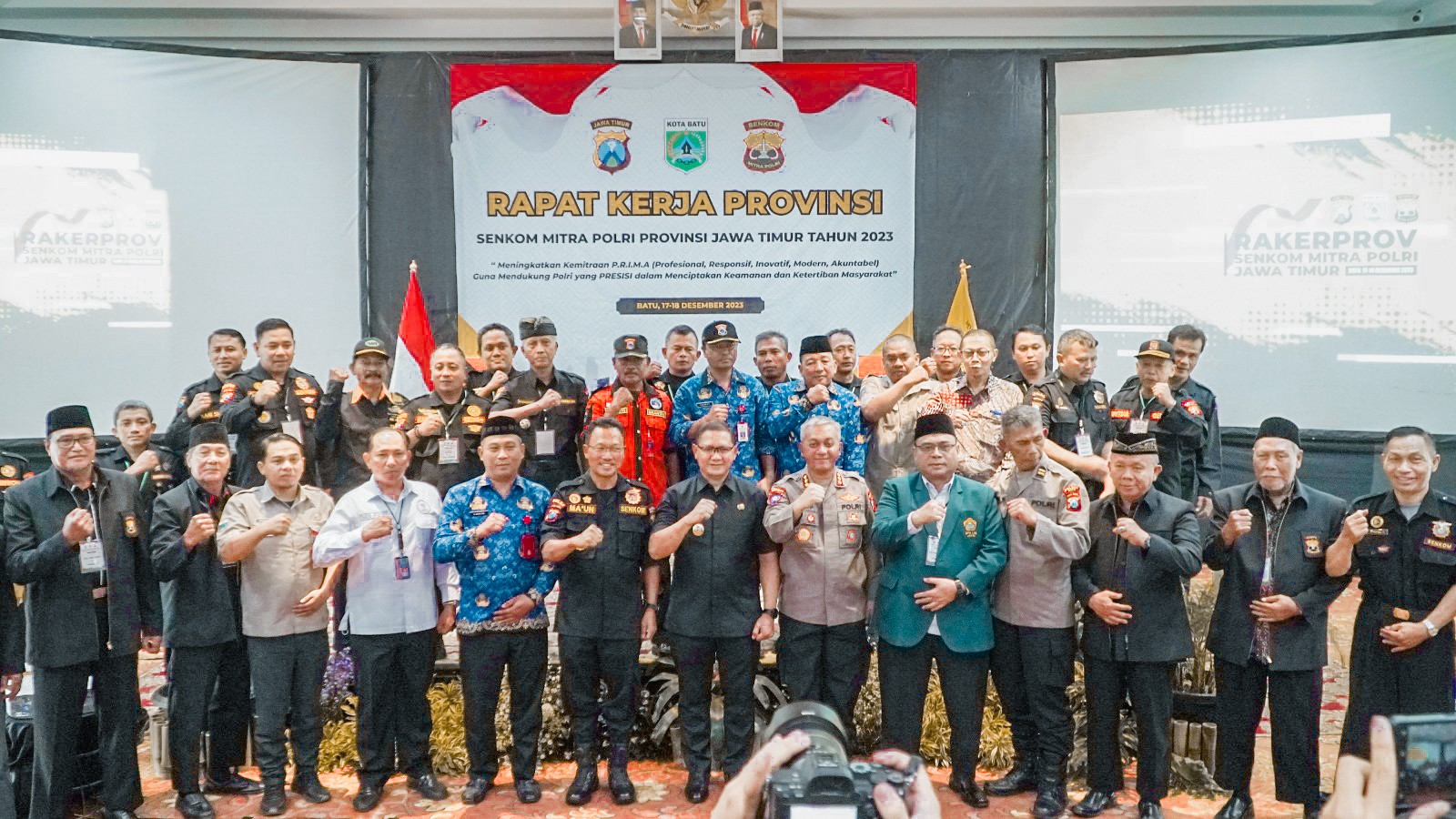 Rakerprov Senkom Mitra Polri Jatim : Fokus Jaga Kamtibmas dan Pemilu Damai 2024