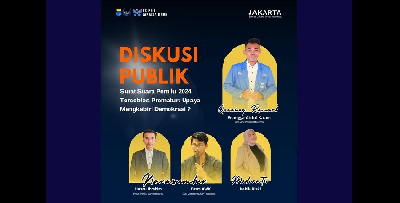 Surat Suara Pemilu 2024 Tercoblos Prematur, PC PMII Jakarta Timur Ultimatum KPU dan Bawaslu