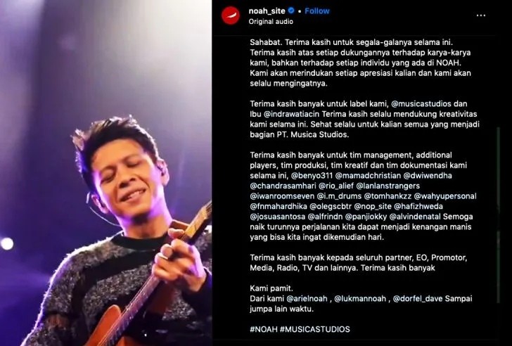 Band NOAH Resmi Pamit dari Ingar Bingar Musik Tanah Air