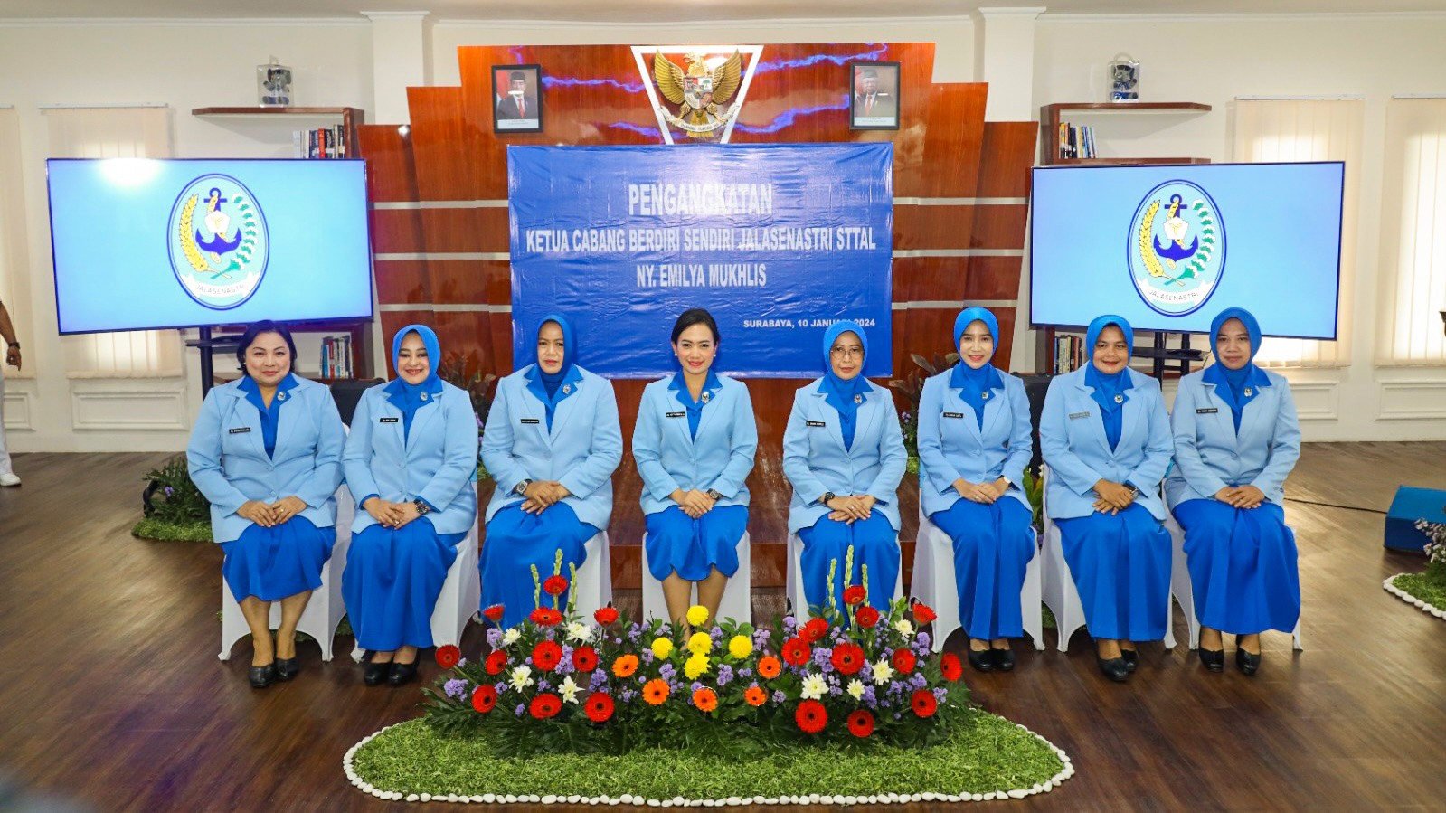 Ketua Gabungan Jalasenastri Kodiklatal Hadiri Pengangkatan Ketua CBS Jalasenastri STTAL