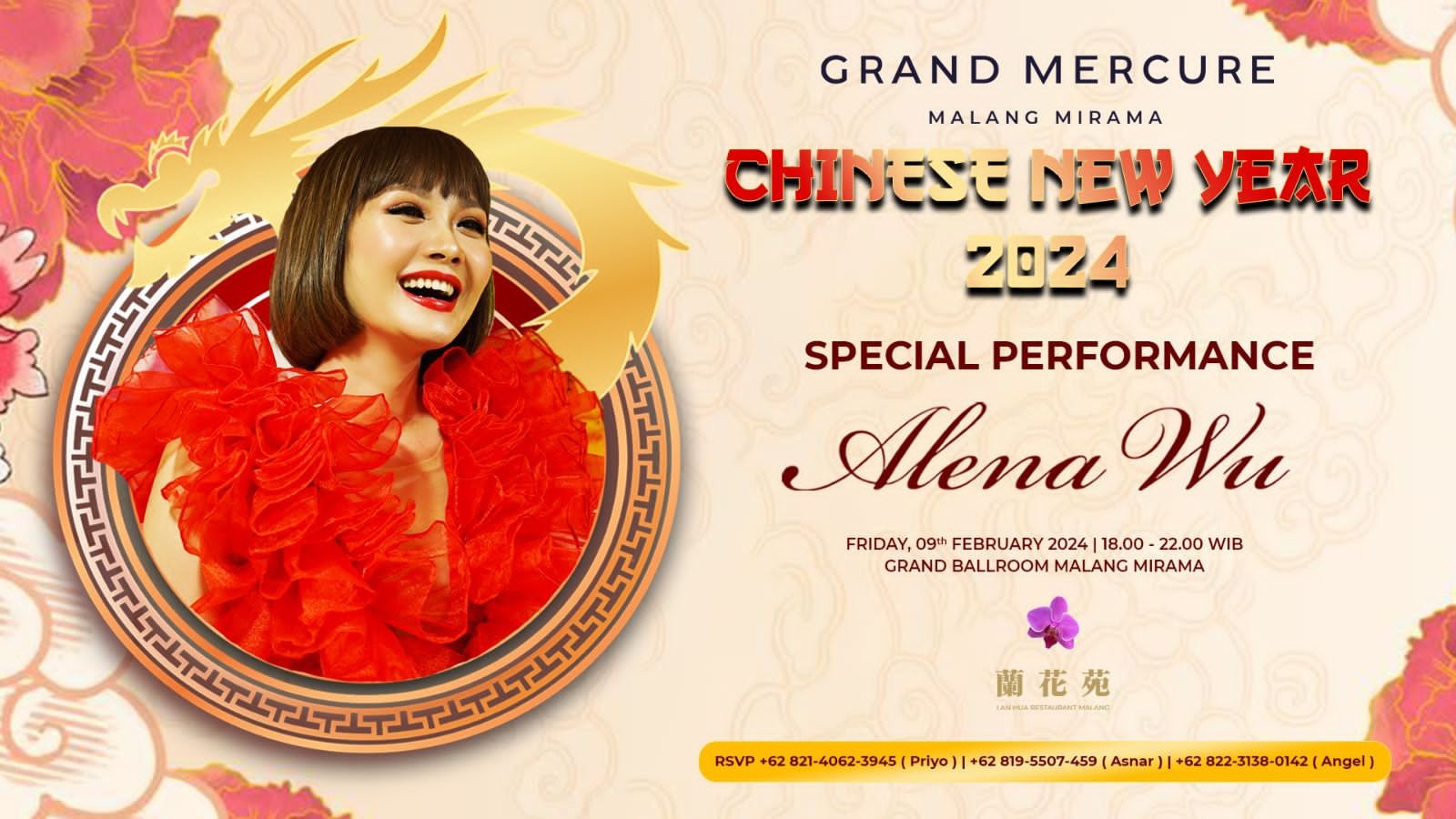 Sambut Imlek, Grand Mercure Malang Mirama Hadirkan Alena Wu pada Chinese New Year 2024