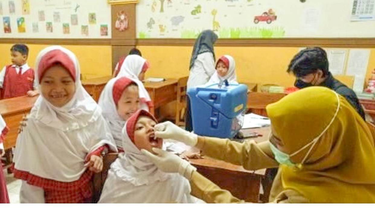 119 Mahasiswa Unusa Sukseskan SUB PIN Polio Bersama Dinkes Surabaya