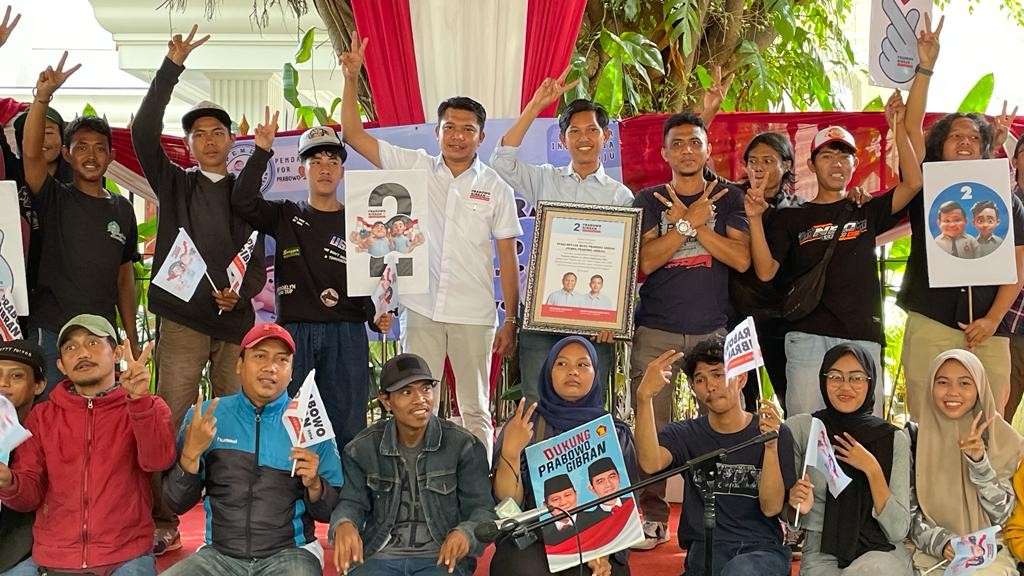 Merasa Terwakili, Relawan Perkumpulan Pemuda Deklarasi Dukung Prabowo-Gibran