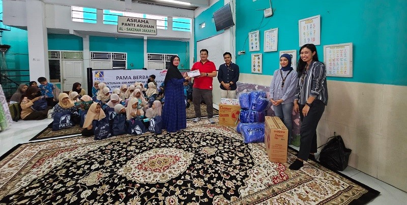 Tingkatkan Kepedulian Sosial di Area Ring Satu Head Office, PAMA Persada Santuni Anak Yatim 