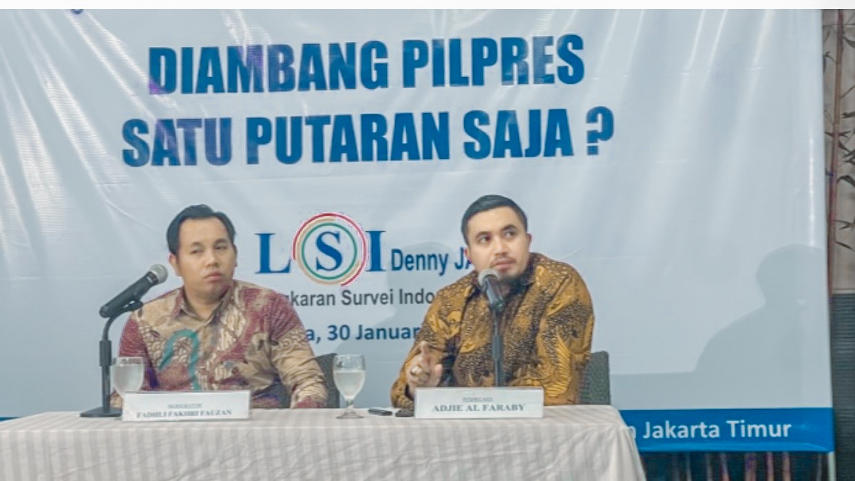 Riset Terbaru LSI Denny JA: Prabowo-Gibran di Ambang Menang Satu Putaran Saja