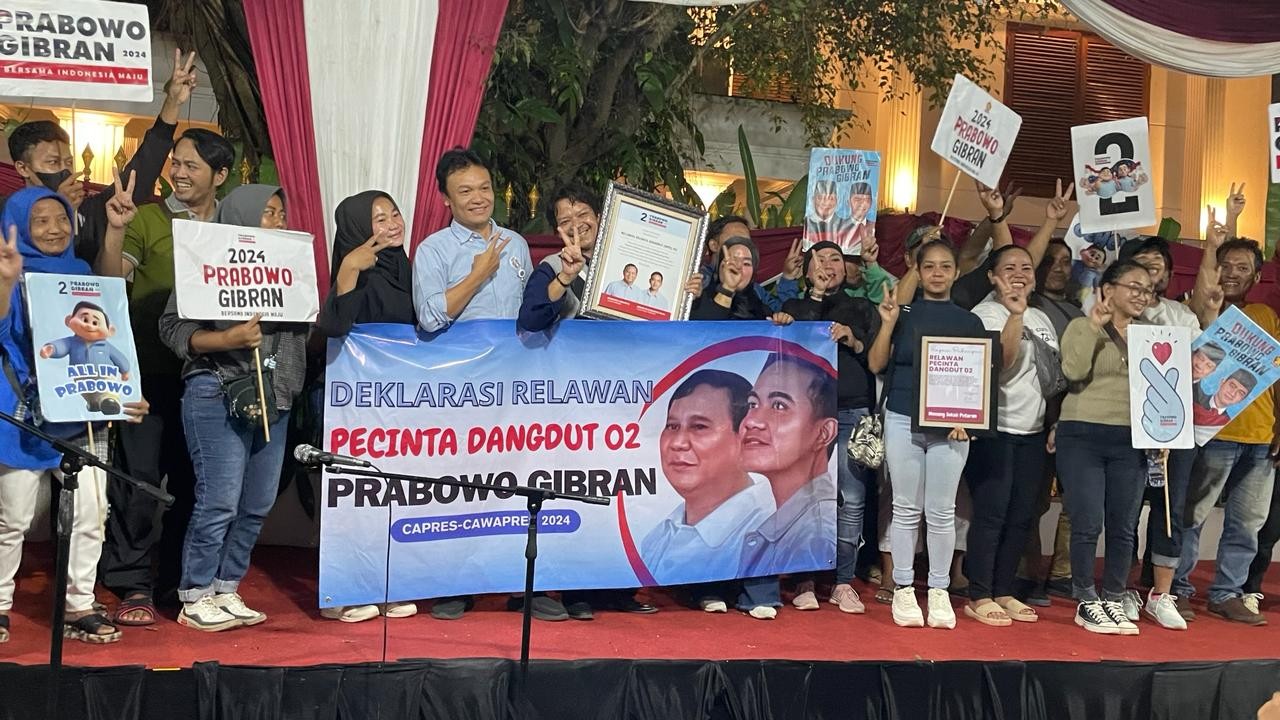 Ingin Pekerja Seni Diperhatikan, Relawan Pecinta Dangdut 02 Deklarasi Dukung Prabowo Gibran