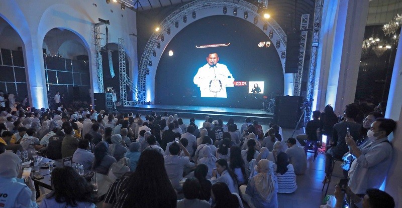 Influencer dan Konten Kreator Indonesia Maju Gelar Nobar Debat Capres 