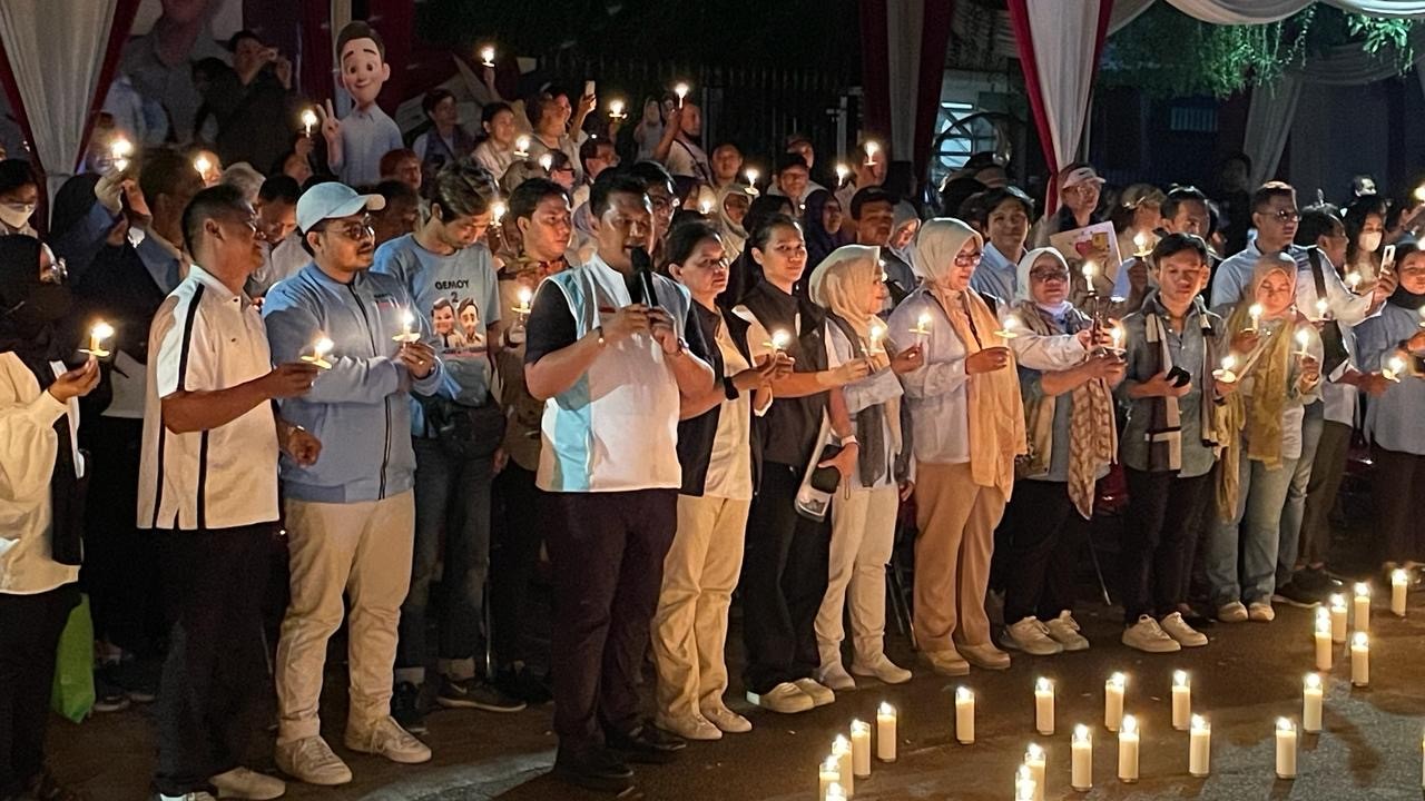 Relawan Prabowo-Gibran Satu Ibu Pertiwi Nyalakan 1.000 Lilin Cinta untuk Indonesia