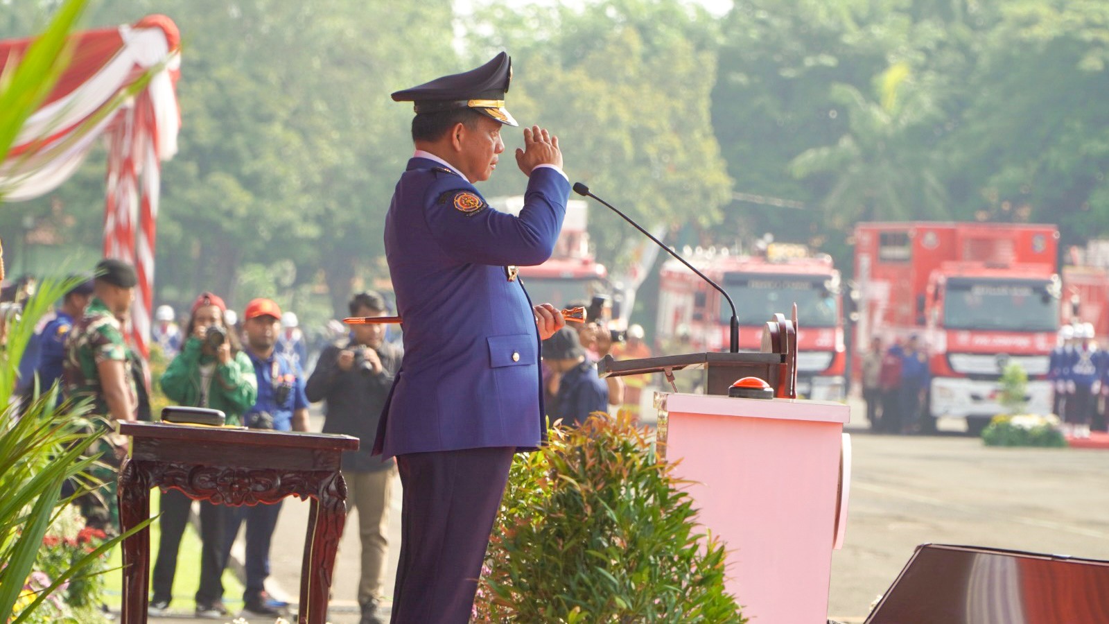 Dirdok Kodiklatal Hadiri Peringatan HUT ke-105 Pemadam Kebakaran