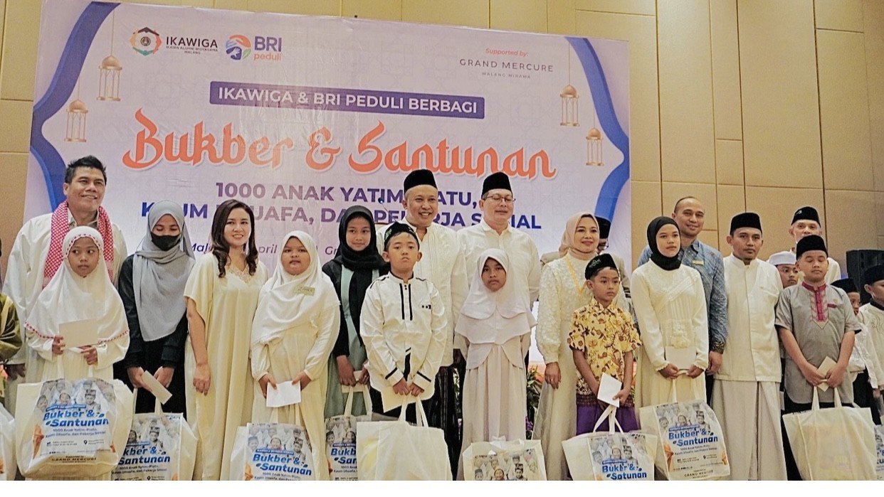 Grand Mercure Malang Mirama bersama IKAWIGA & BRI Peduli Santuni 1.000 Anak Yatim