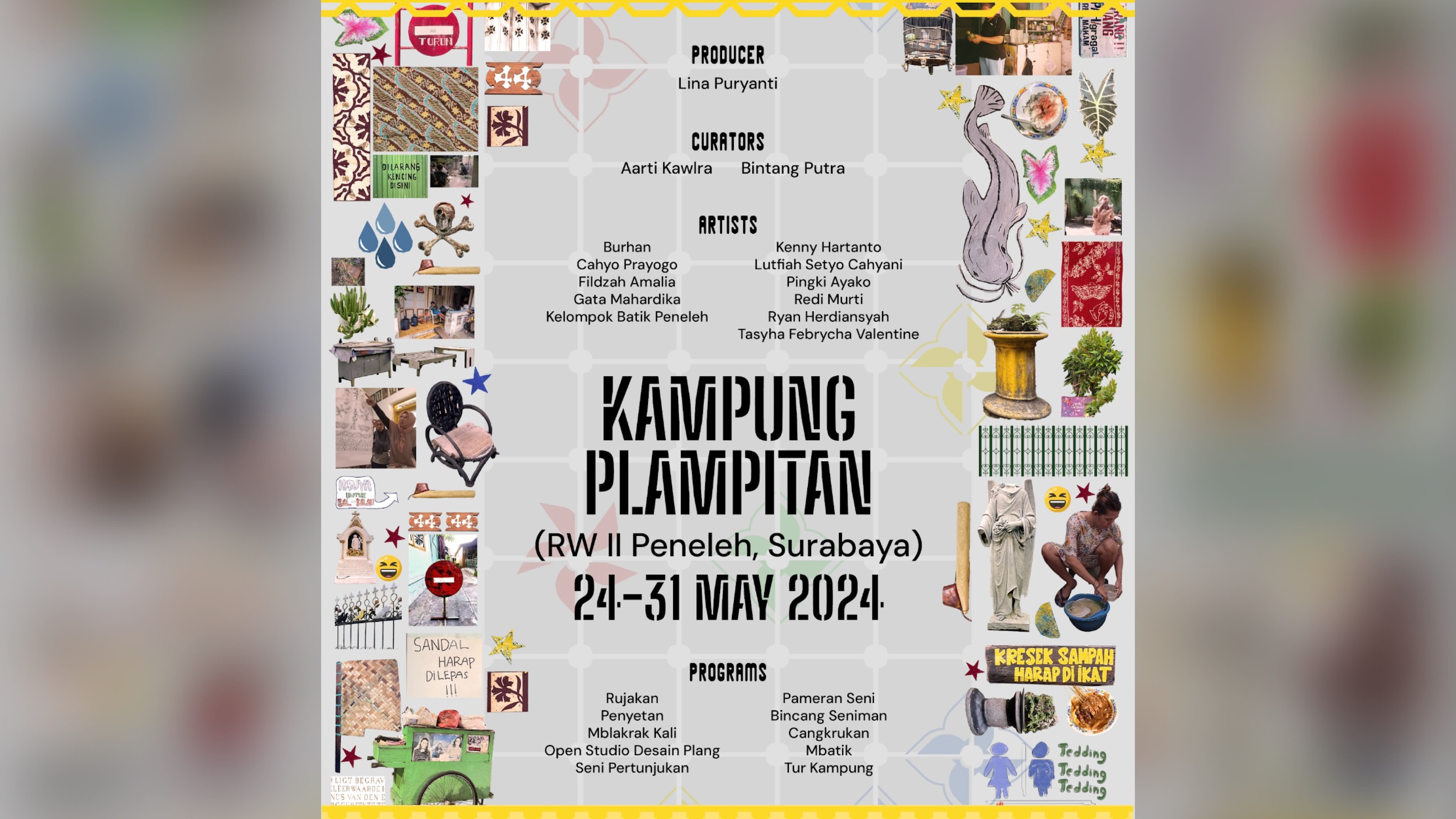 “Ritus Liyan”, Kolaborasi Unair dan Warga Kampung Plampitan Gelar Pameran Seni Urban