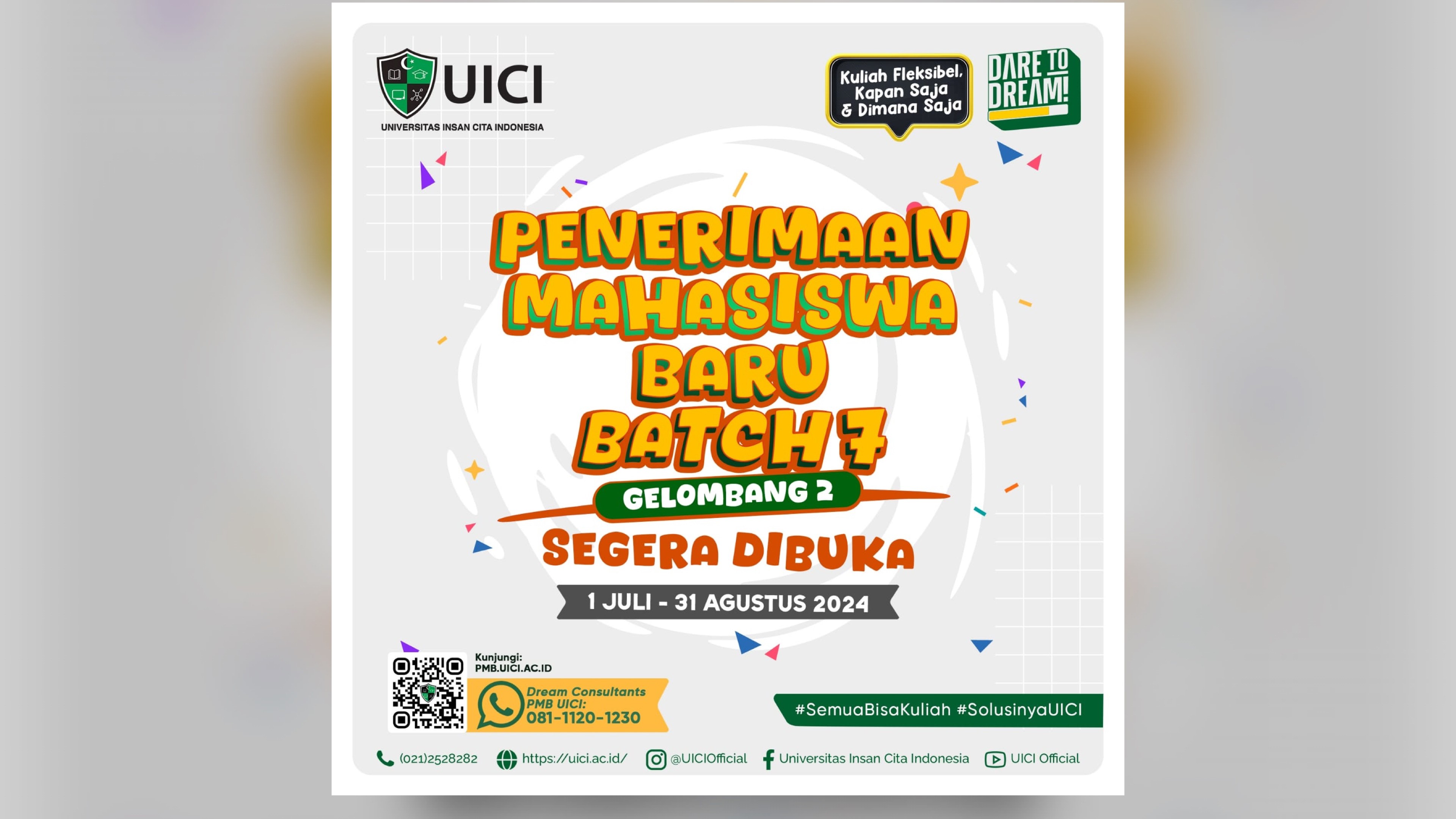 Tawarkan Program Kuliah yang Fleksibel, UICI Buka Pendaftaran PMB Gelombang 2
