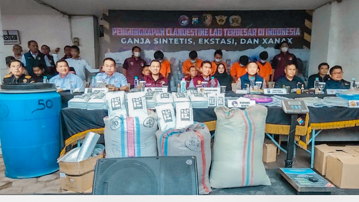 Pabrik Narkoba Berkedok Kantor EO di Malang Berhasil Diungkap Polri