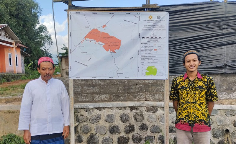 Tim KKN 158 UPN Jogja Hadirkan Peta Penggunaan Lahan di Desa Karangluhur, Wonosobo