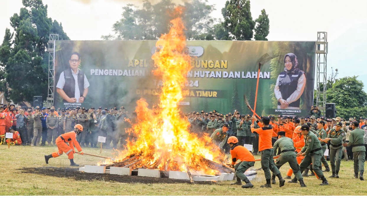 Pimpin Apel Siaga Gabungan Pengendalian Karhutla, Pj Gubernur Jatim Ajak Tingkatkan Kesiapsiagaan