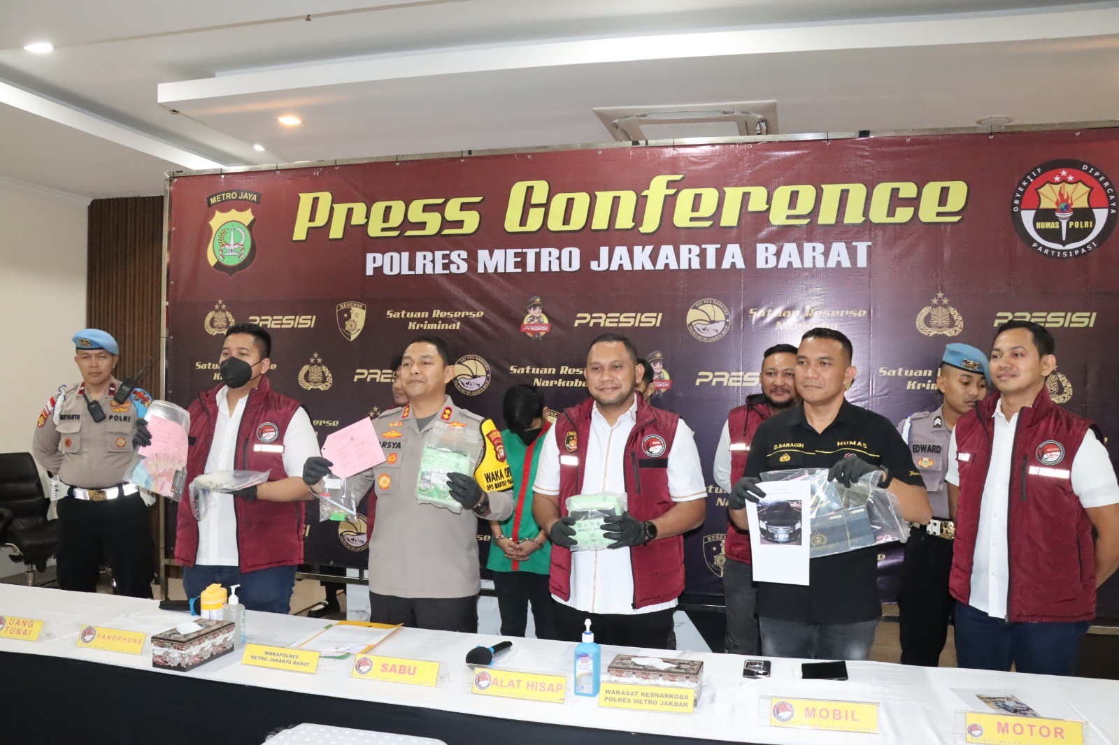 Polres Jakbar dan Polres Pelabuhan Tanjung Priok Amankan Sabu Seberat 11,3 Kg