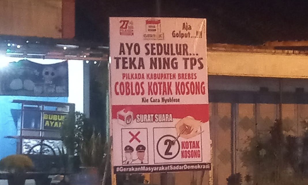 Lawan Calon Bupati Paramitha-Wurja, Pemilih Kotak Kosong di Brebes Makin Menguat