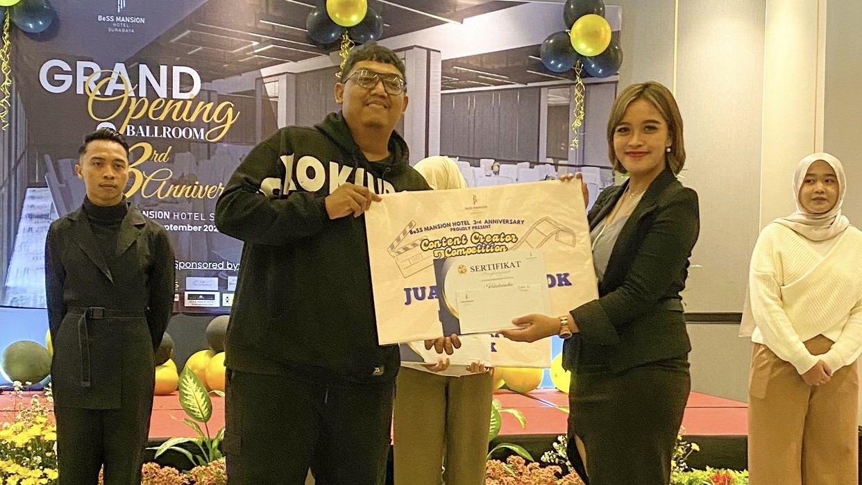 HUT ke-3 BeSS Mansion Hotel Surabaya, Resmikan Ballroom dan Lombakan Konten Kreatif