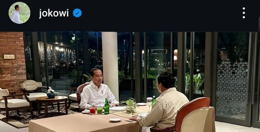 Jokowi dan Prabowo Makan Malam Bersama dan Diskusi Lebih dari Dua Jam