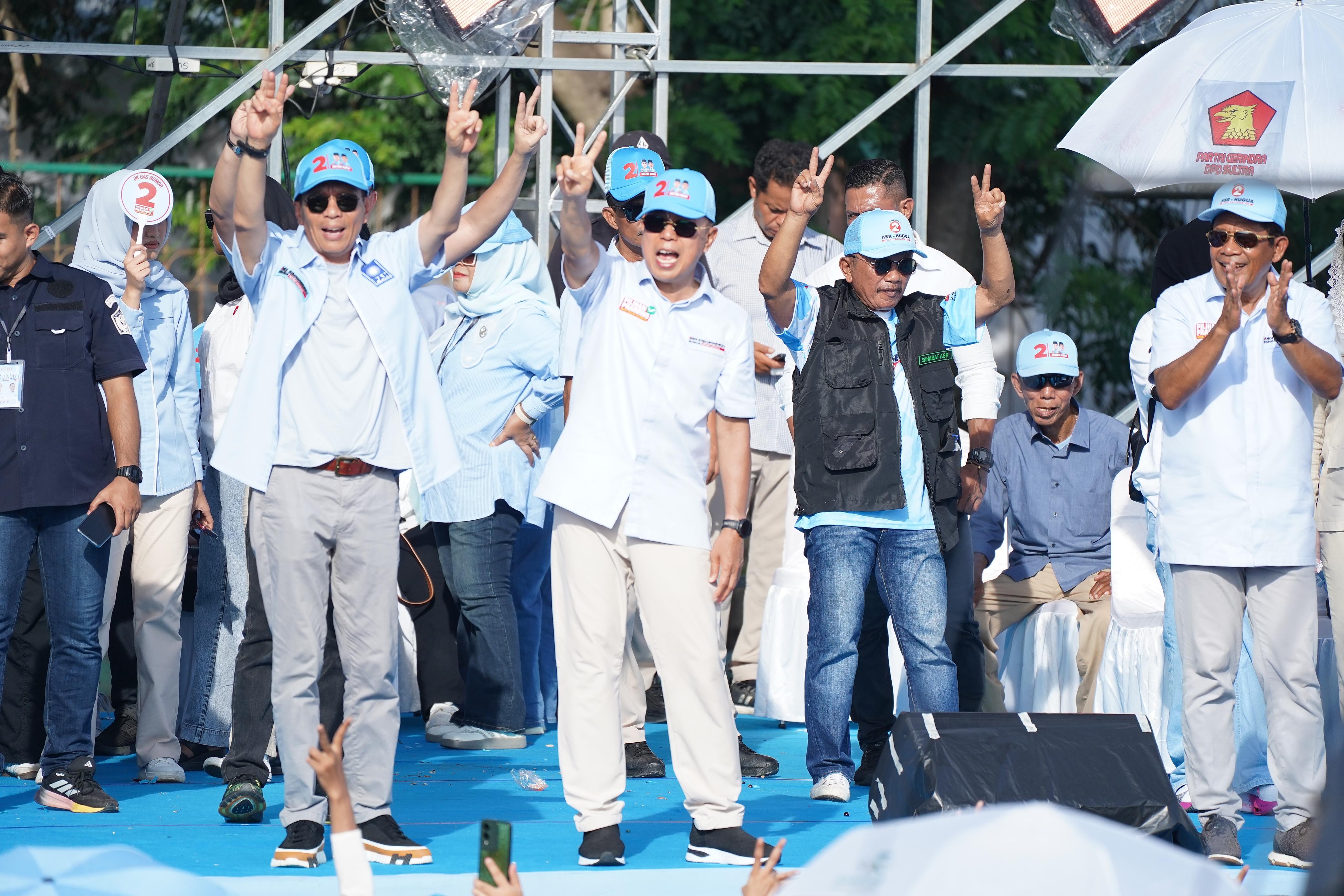 Pesta Rakyat ASR-Hugua Kolaka Berlangsung Meriah: Ajak Masyarakat Wujudkan Perubahan Sultra pada 27 November