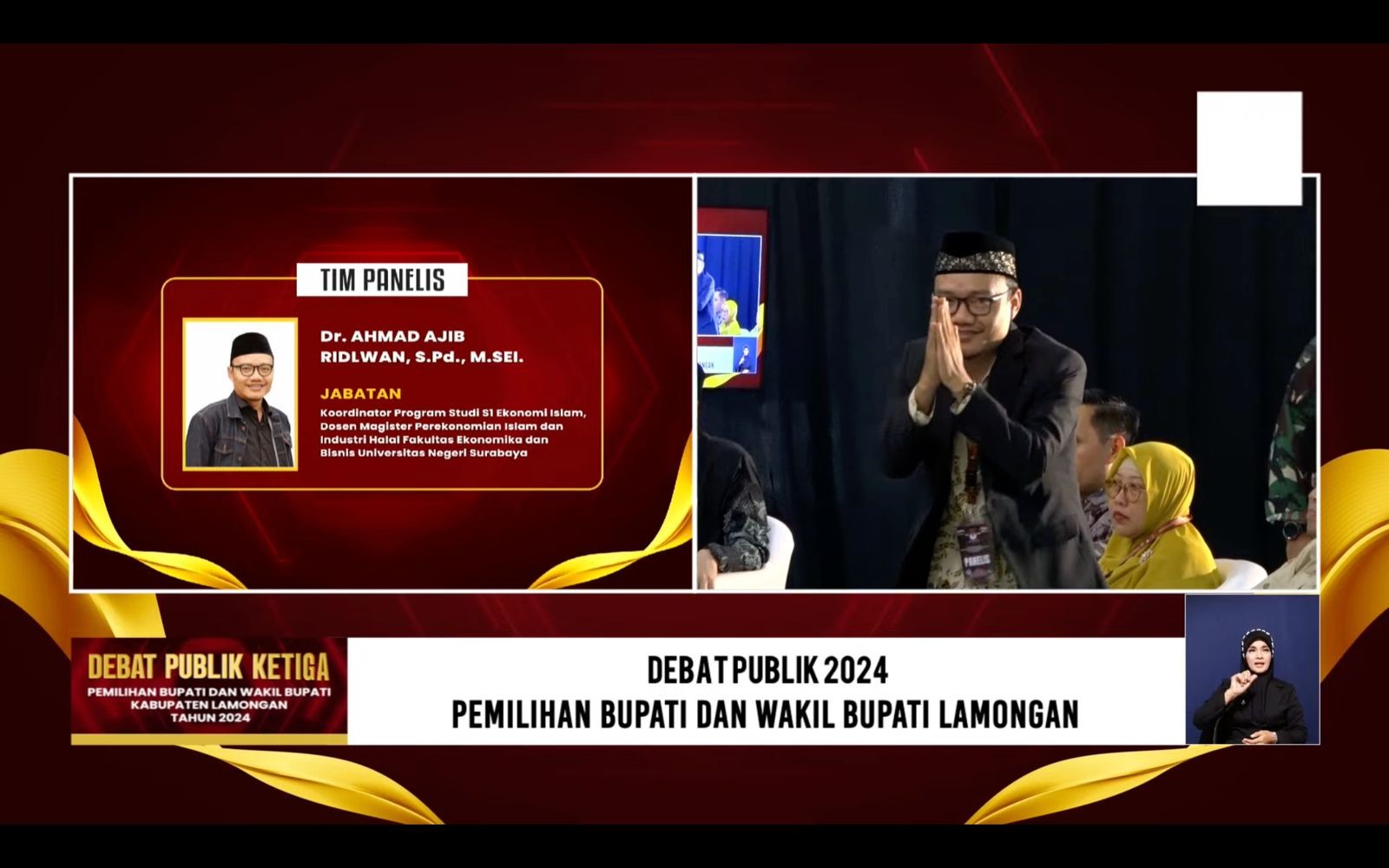 Debat Pamungkas Pilbup Lamongan Libatkan Pakar Ekonomi Islam FEB Unesa jadi Panelis
