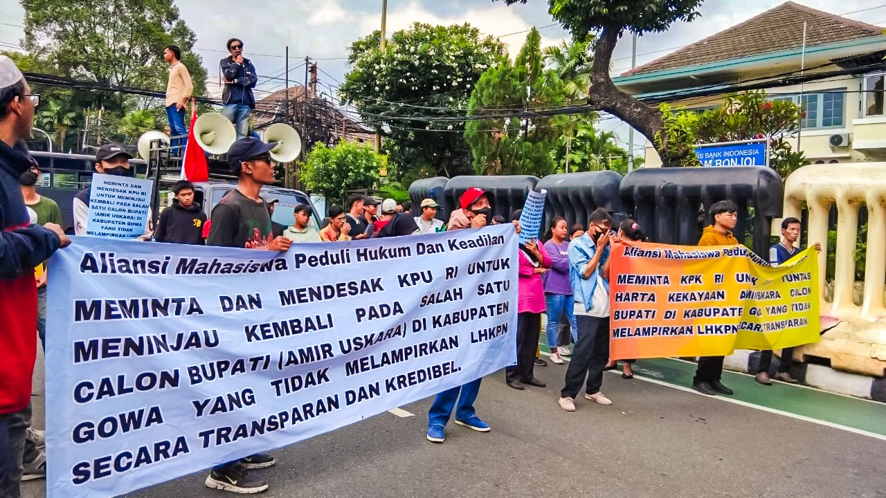 Mahasiswa Peduli Hukum dan Keadilan Tuntut Transparansi LHKPN Cabup Gowa 2024