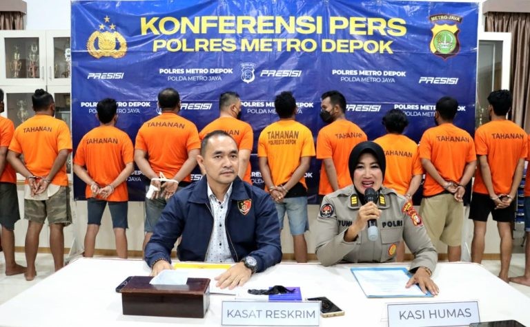 Tawuran di Sukmajaya Depok, Polisi Tangkap 11 Tersangka 