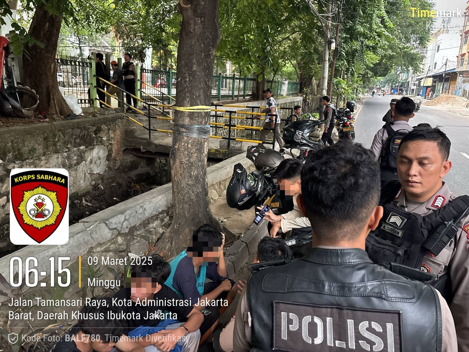 Polisi Amankan Gerombolan Remaja yang Tawuran di Sawah Besar 