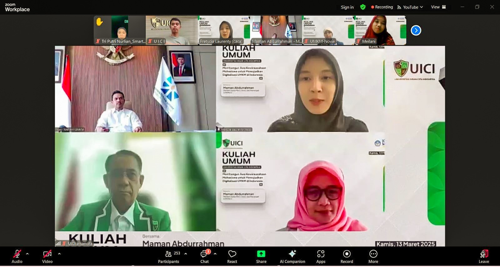 Menteri UMKM Ajak Mahasiswa UICI Ambil Peran dalam Digitalisasi UMKM