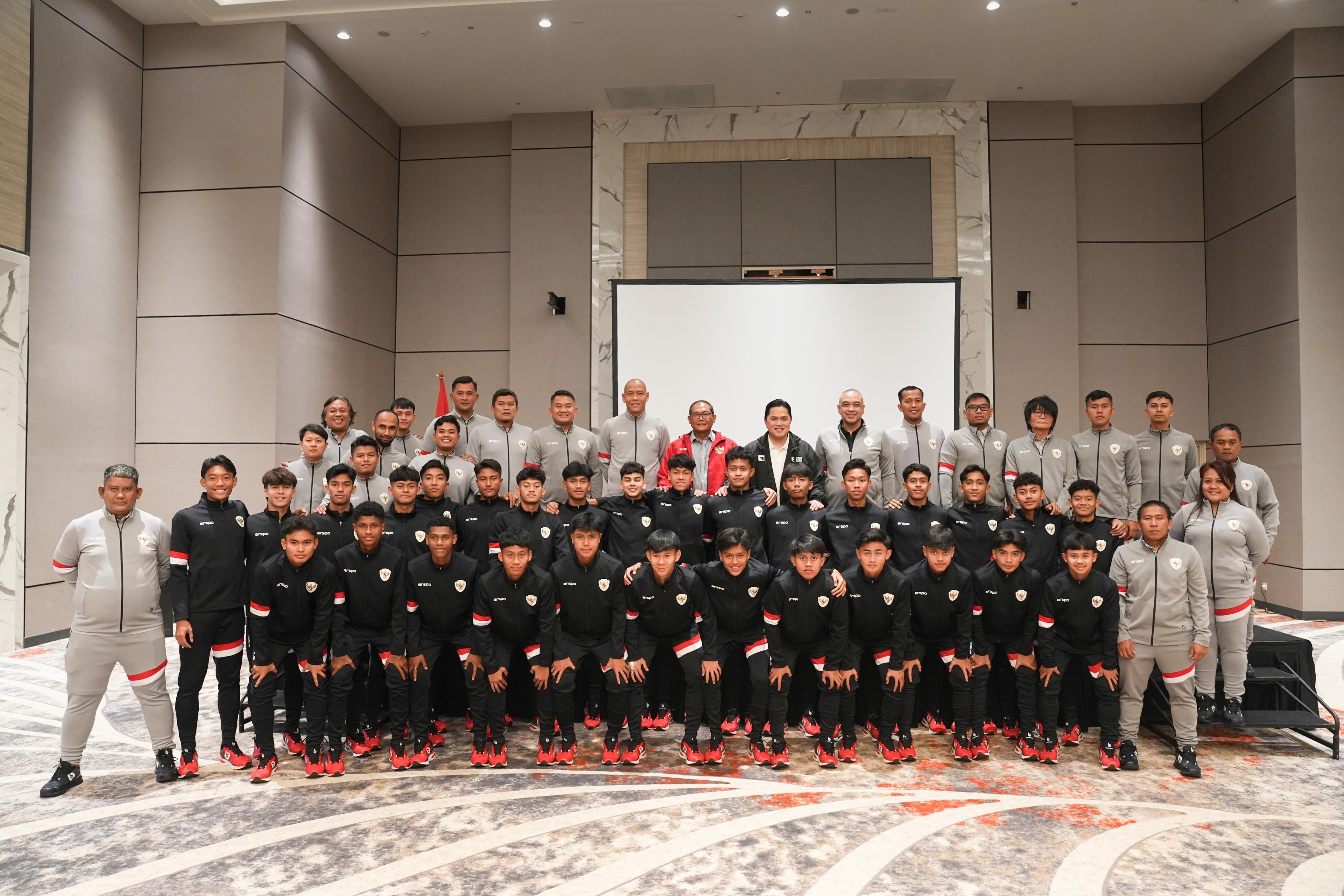 Resmi Lepas Timnas Indonesia U-17 ke Piala Asia, Erick Thohir Beri Motivasi Untuk Lolos ke Piala Dunia