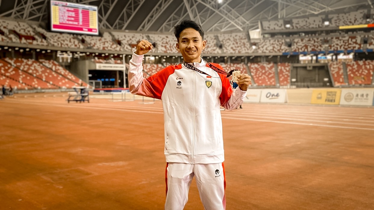Menyala..!! Atlet Ini Sumbang Emas untuk Indonesia di Singapore Open Track and Field Championships