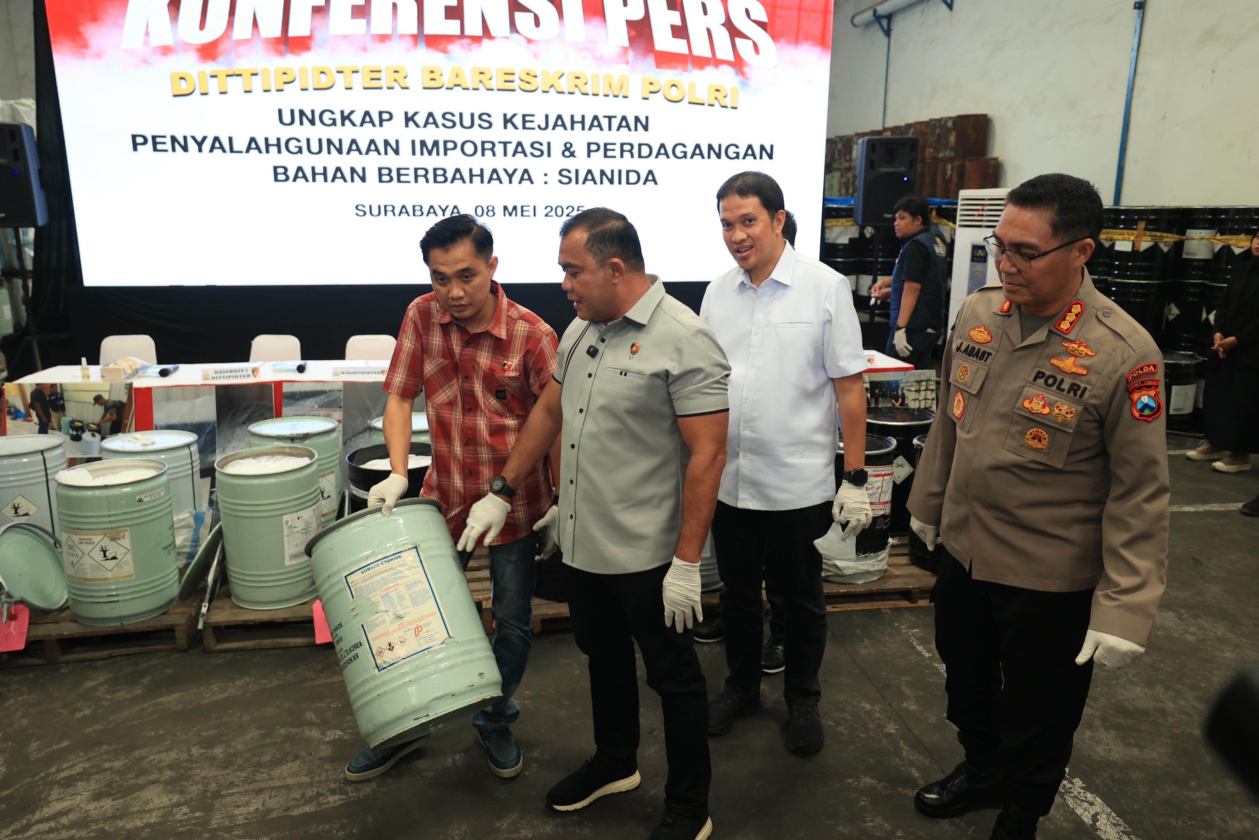 Bongkar Perdagangan Ilegal Sianida di Jatim, Kemendag Apresiasi Polri