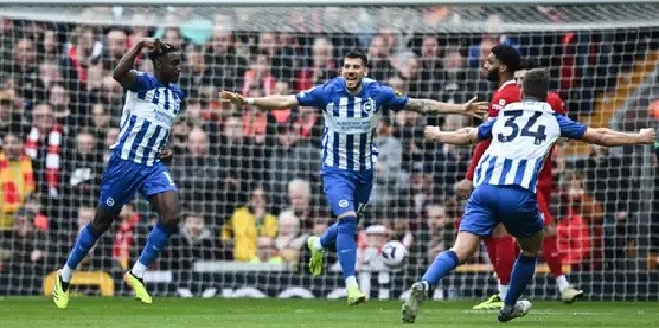 Juara Tumbang! Liverpool Dipaksa Bertekuk Lutut oleh Brighton dalam Laga Sarat Drama