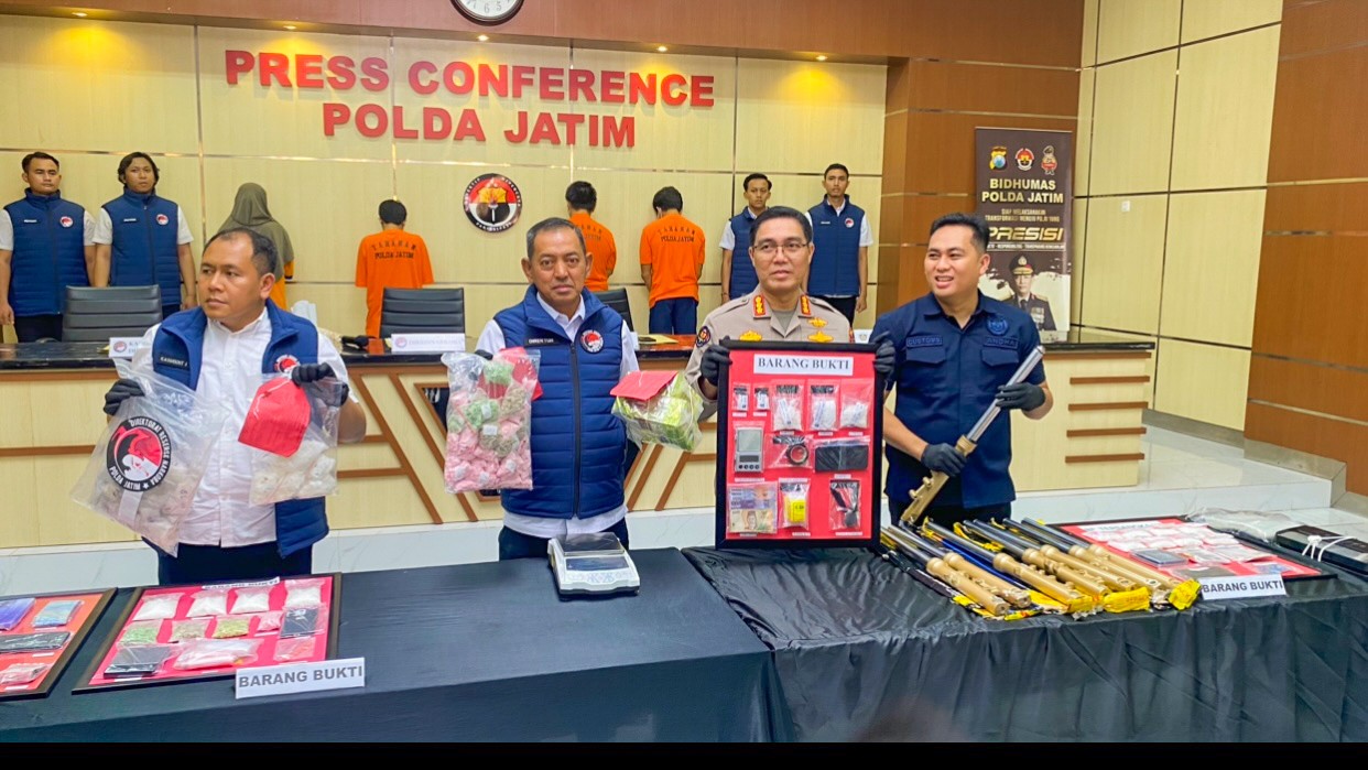 Modus Baru, Edarkan Narkoba lewat Shockbreaker, Polda Jatim Bongkar Jaringan Malaysia