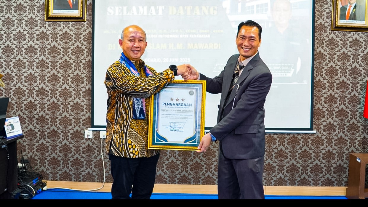 RSU Al-Islam H.M. Mawardi Terima Penghargaan Transformasi Digital dari BPJS Kesehatan Pusat