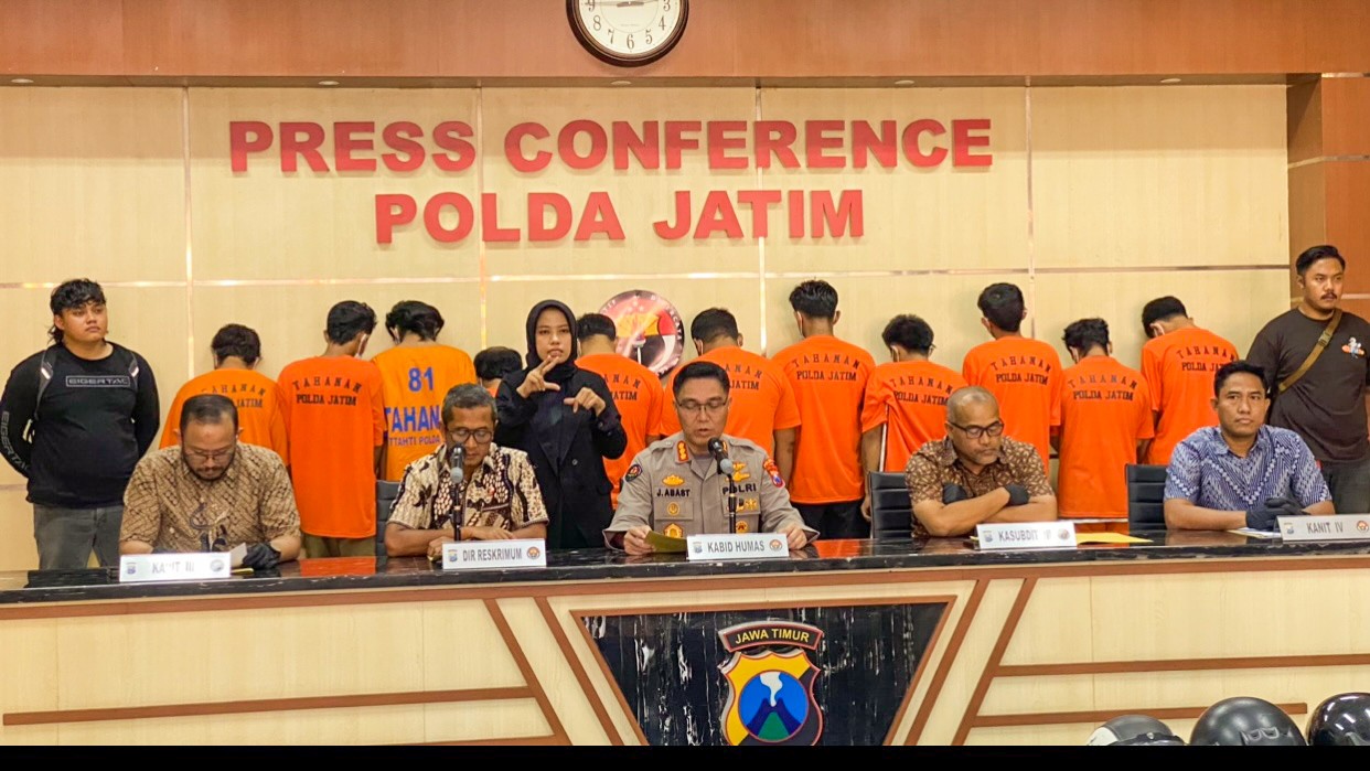 12 Tersangka Sindikat Curanmor Berhasil Diamankan Polda Jatim Sepanjang Juli 2025