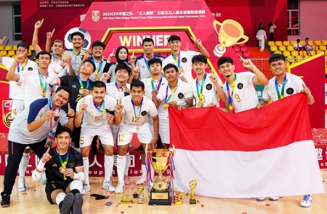 Kalahkan Denmark, Timnas Futsal Indonesia Juara CFA International Tournament di China