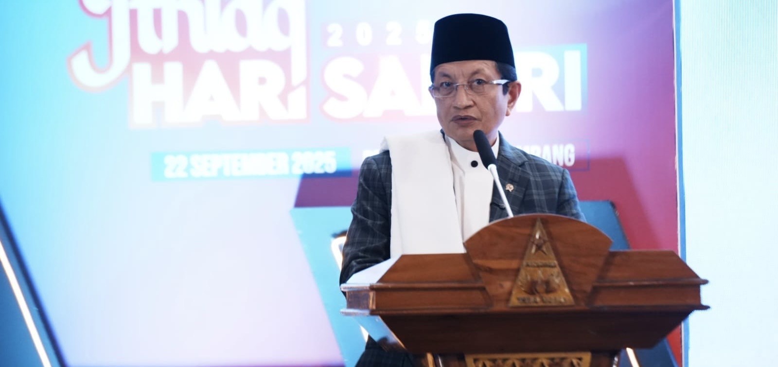 Buka Hari Santri 2025, Menag Ungkap Rencana Eselon I Khusus Urus Pesantren