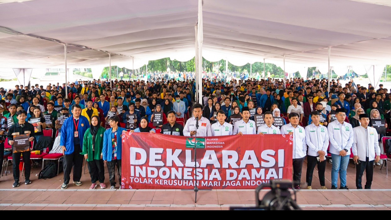 Panggung Mahasiswa Bersama Rakyat, Deklarasi Indonesia Damai dan Tolak Anarkisme
