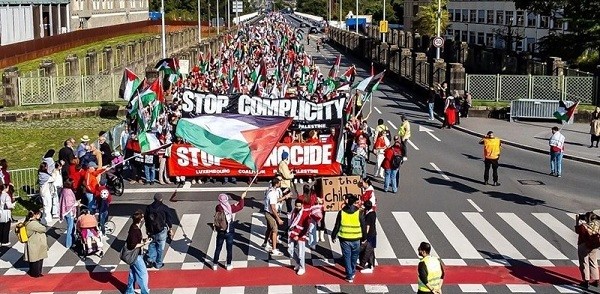 Ribuan Orang Berunjuk Rasa di Luksemburg Menentang Kekejaman Israel di Gaza