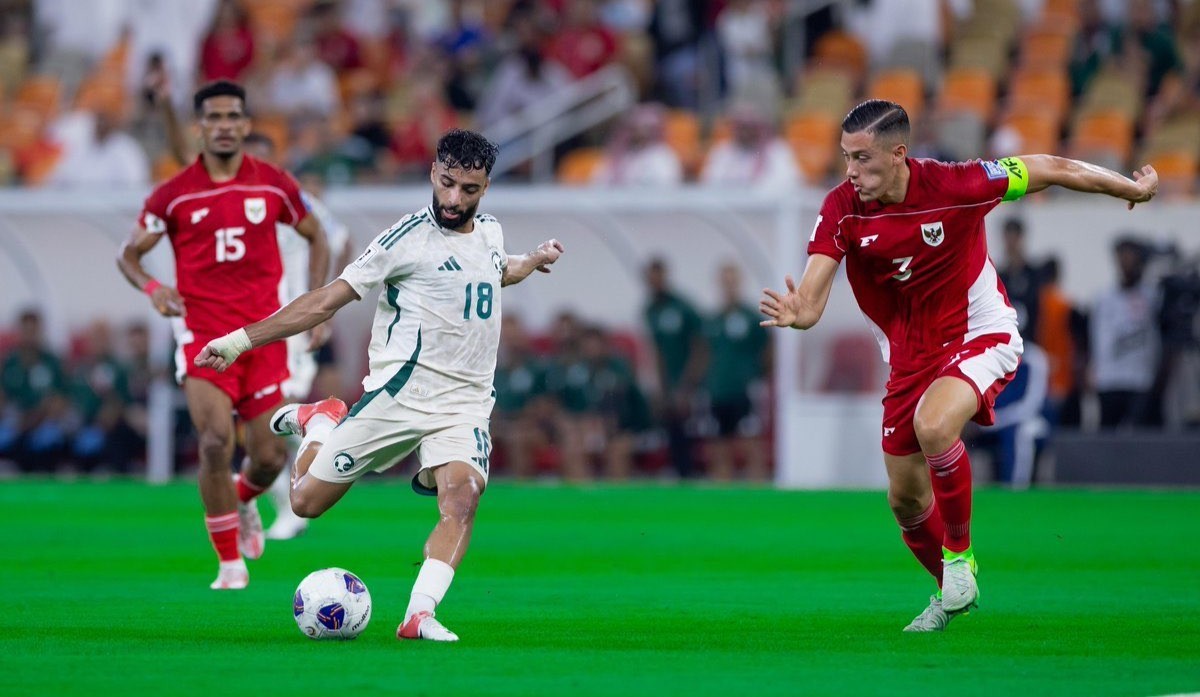 Timnas Indonesia Kalah Tipis 2-3 dari Arab Saudi di Laga Perdana Putaran Keempat Kualifikasi Piala Dunia 2026