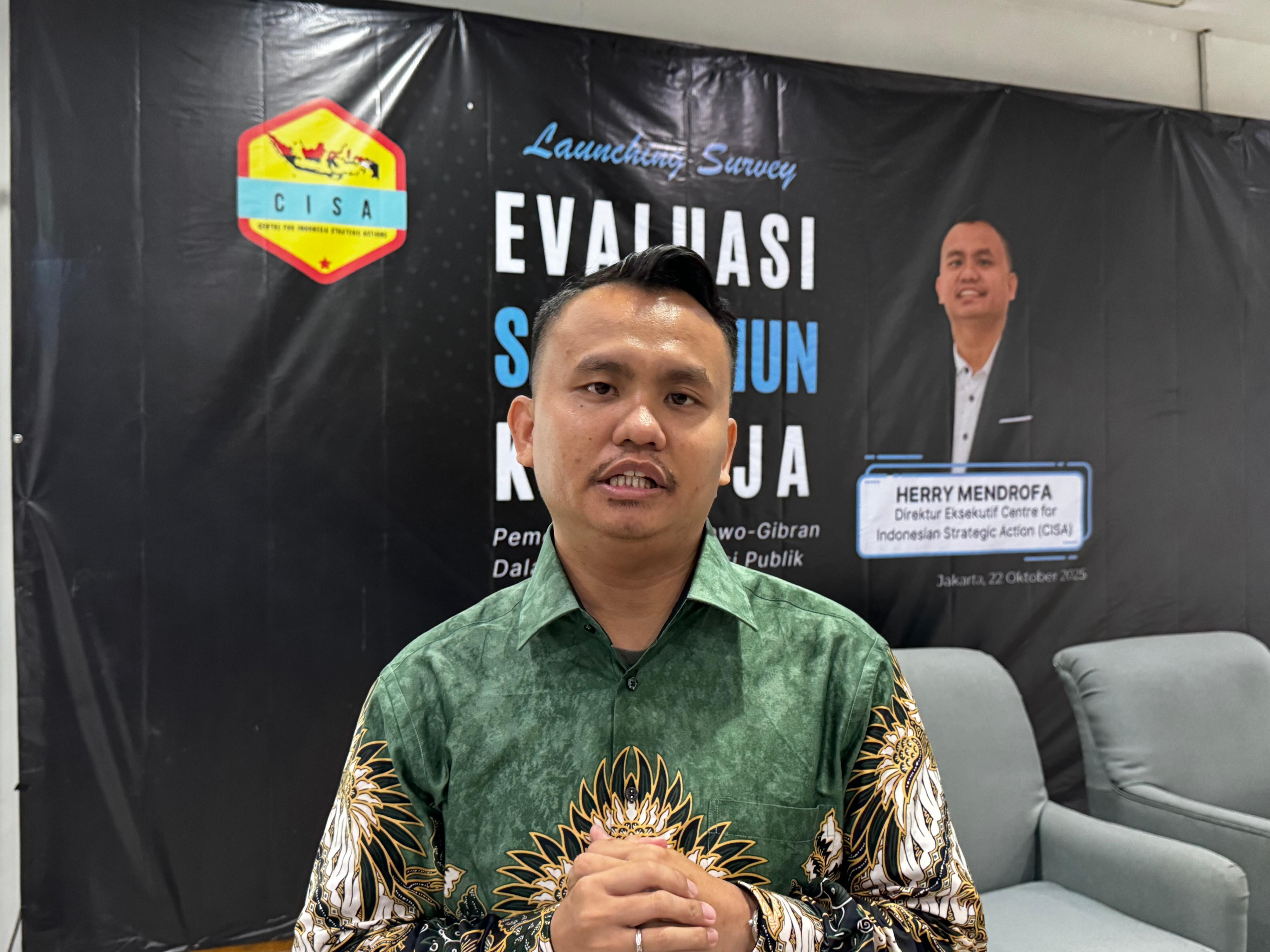 Survei CISA: 74,8 Persen Masyarakat Puas dengan Kinerja Gibran