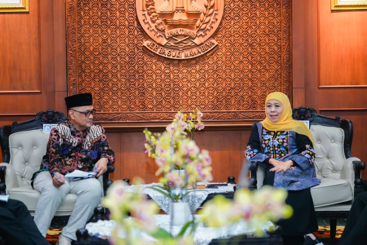 Gubernur Khofifah Terima Menteri Haji dan Umroh RI, Kuota Haji Jatim Berpeluang Bertambah