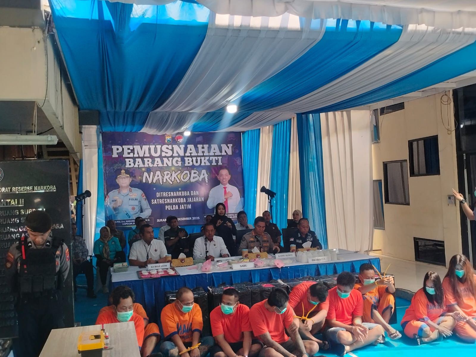 Polda Jatim Musnahkan 9,3 Kg Sabu, Ungkap 5.924 Kasus Narkoba Sepanjang 2025