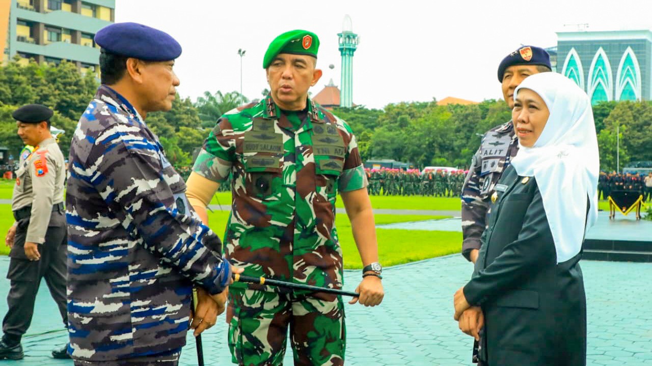 Gubernur Khofifah di Apel Gelar Operasi Semeru: Sinergitas jadi Kunci Pengamanan Nataru di Jatim