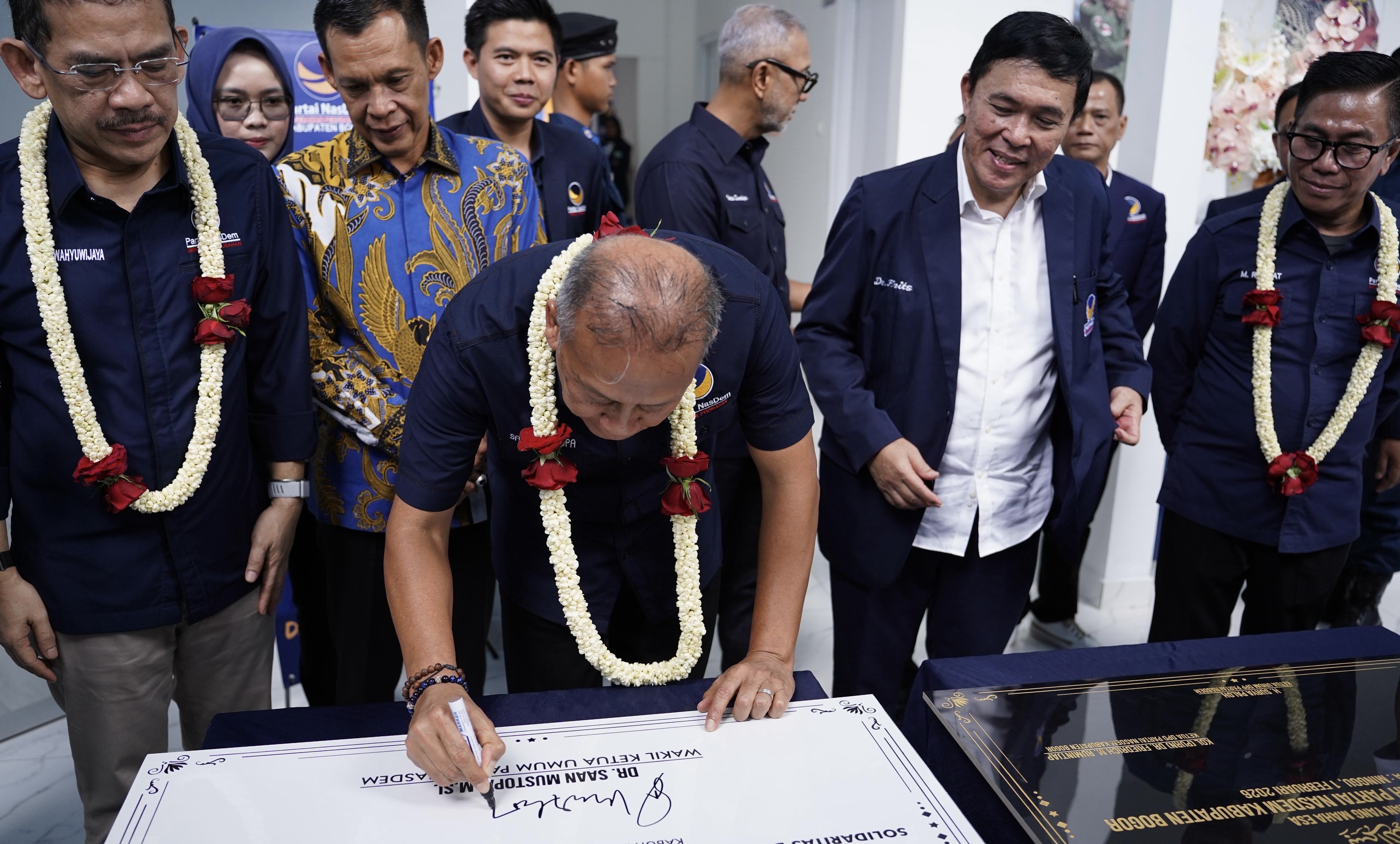 Diresmikan Saan Mustopa, NasDem Kabupaten Bogor Miliki Gedung DPD Sendiri