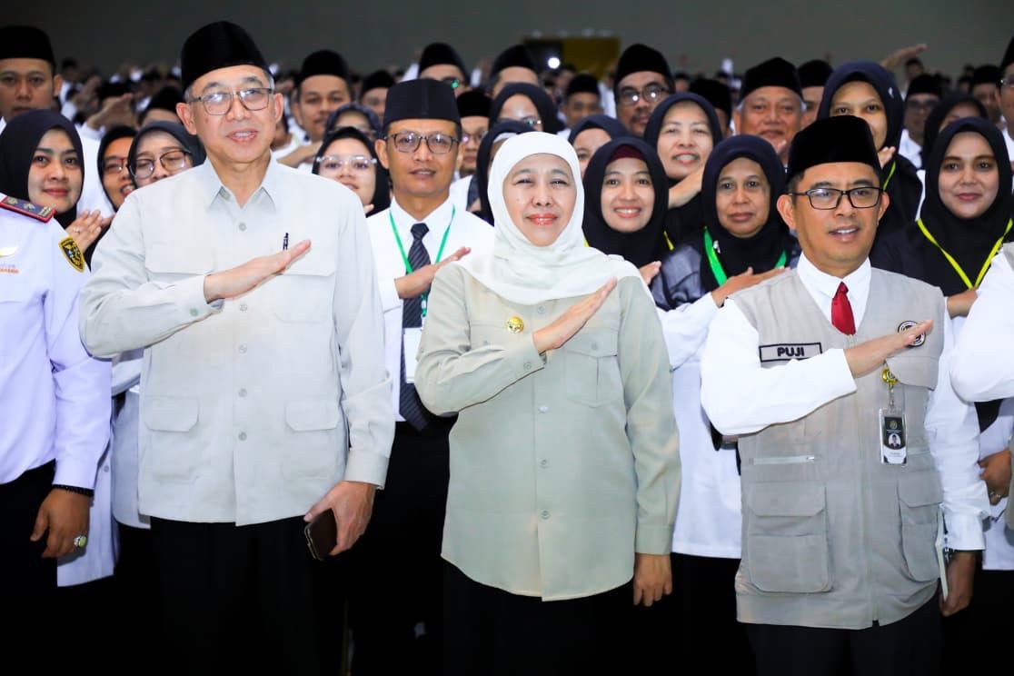 Gubernur Khofifah Buka Diklat PPIH Embarkasi Surabaya, Tekankan Kecakapan Teknis, Pemahaman Regulasi Serta Empati Layani Jemaah Haji