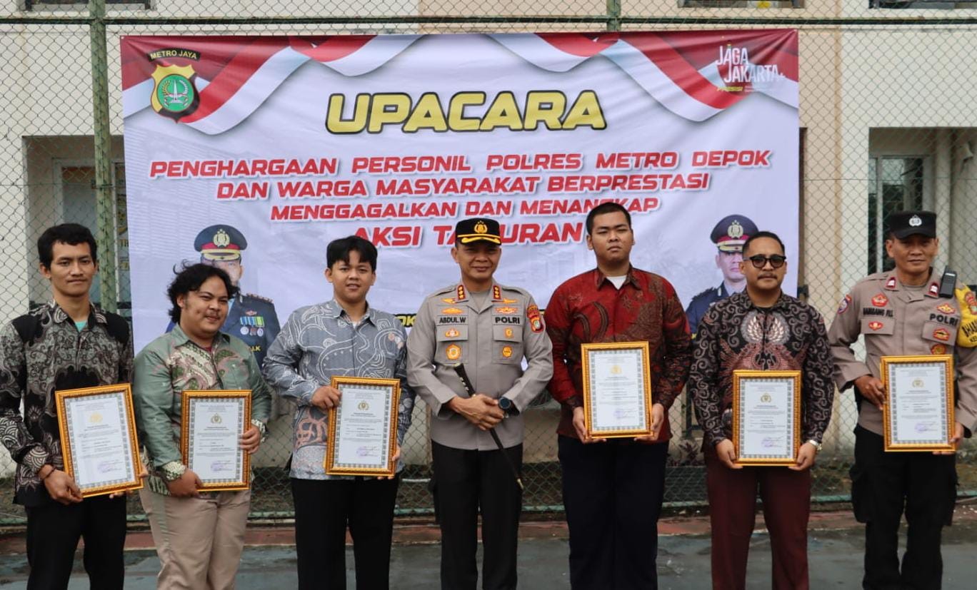 Cegah Tawuran di Cipayung Depok, Aksi Heroik Warga dan Polisi Diganjar Penghargaan
