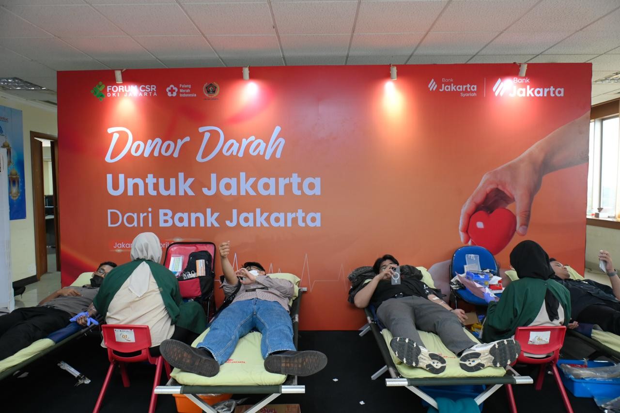 Peringati HUT ke-65, Bank Jakarta Gandeng PWI Jaya dan PMI Gelar Donor Darah Massal