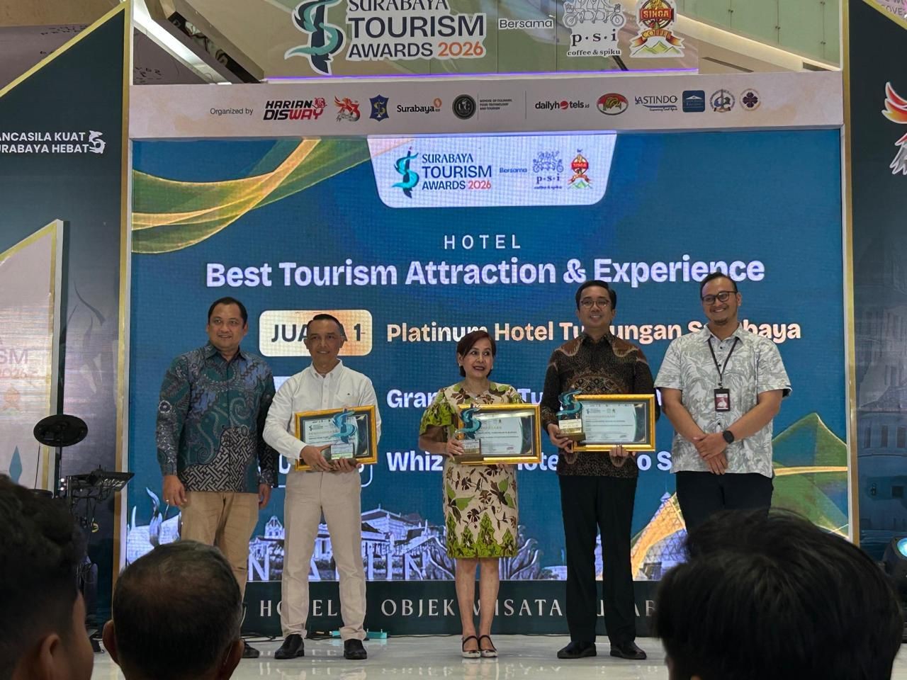 Grand Inna Tunjungan Raih Penghargaan “Best Tourism Attraction & Experience” di Surabaya Tourism Award 2026